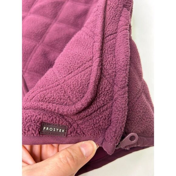 Charter Club Women's Small Quilted Fleece Sweater Full Zip w/ Pockets Faded Plum - Picture 5 of 16